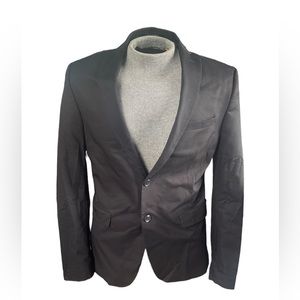 Zara Man Black Suit Wool Blend Jacket Sz 40R